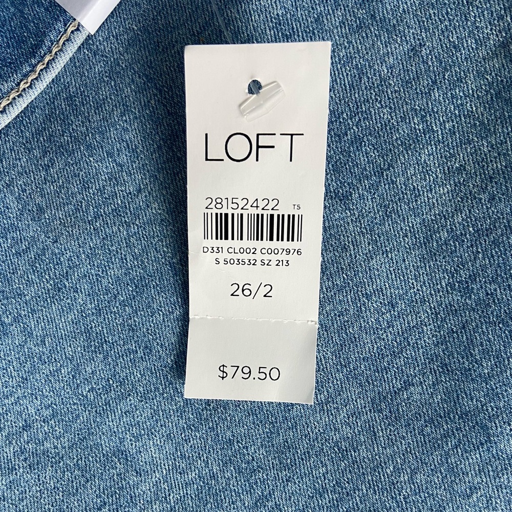 Ann Taylor Loft Wide Leg Crop Jeans Size 2 - Picture 7 of 10
